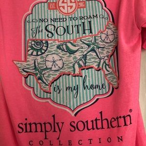 Simply southern tshirt size small pink